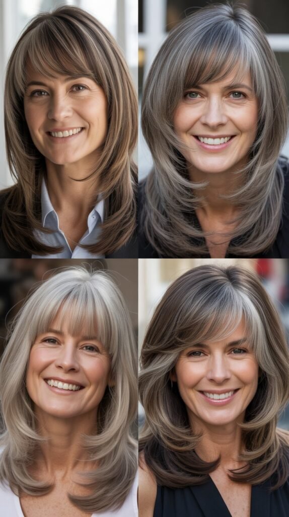 Blunt Micro Bangs with Sleek Long Hair