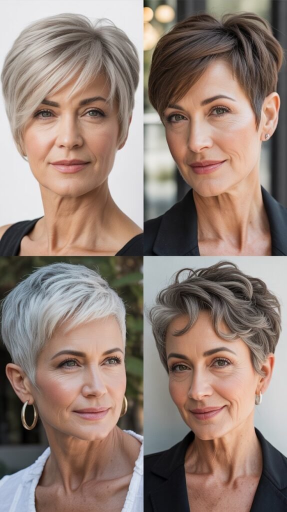 Edgy Pixie with Shaved Design