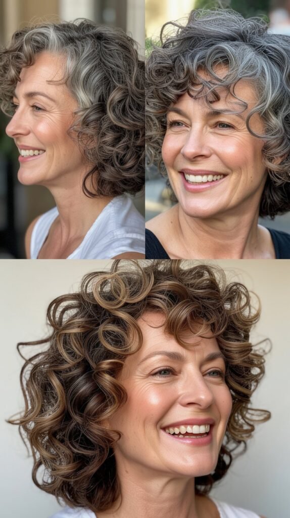  Voluminous Curly Hair with Root Lift