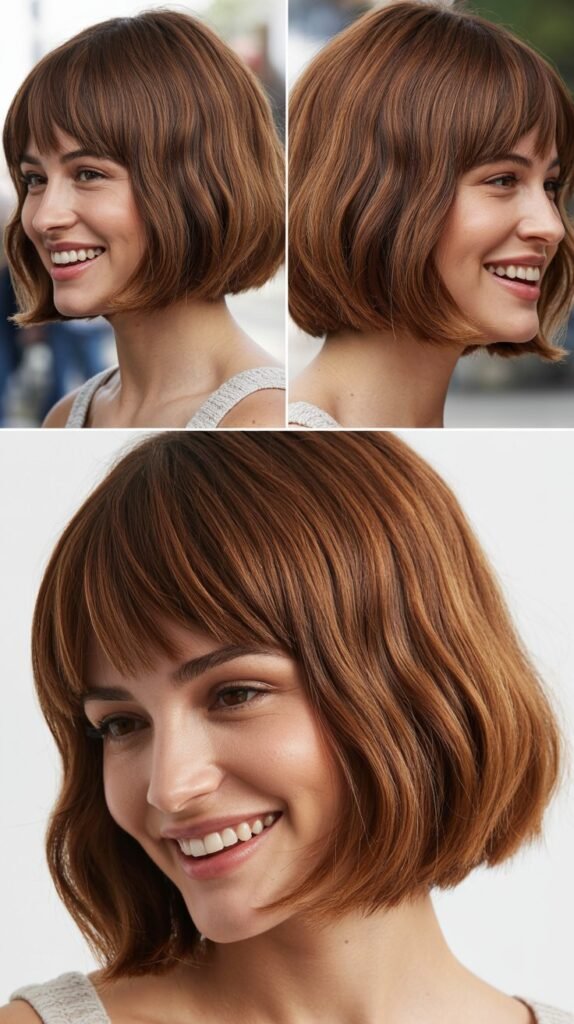 Bouncy Bob with Full Straight-Across Bangs