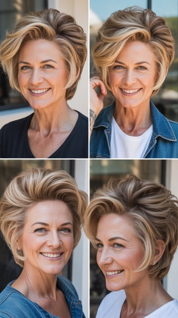 Voluminous Faux Hawk Bob