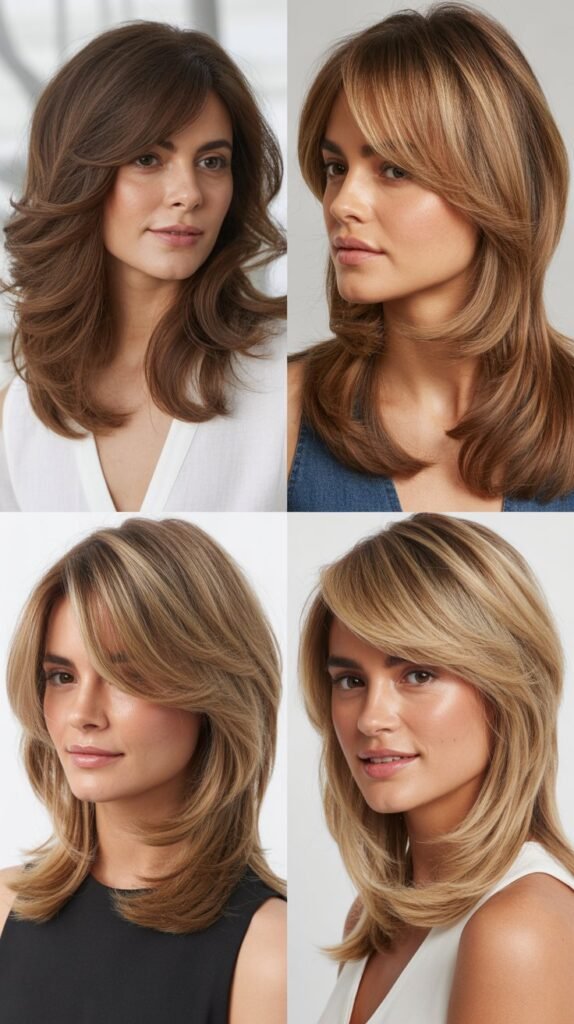  Blended Layers With Side Bangs