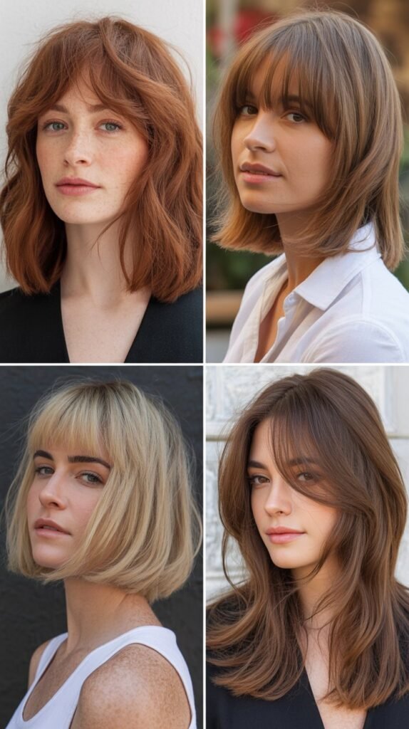 Face-Framing Layers With Baby Bangs