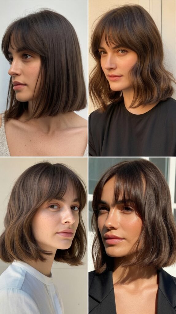  Graduated Bob with Long Curtain Bangs