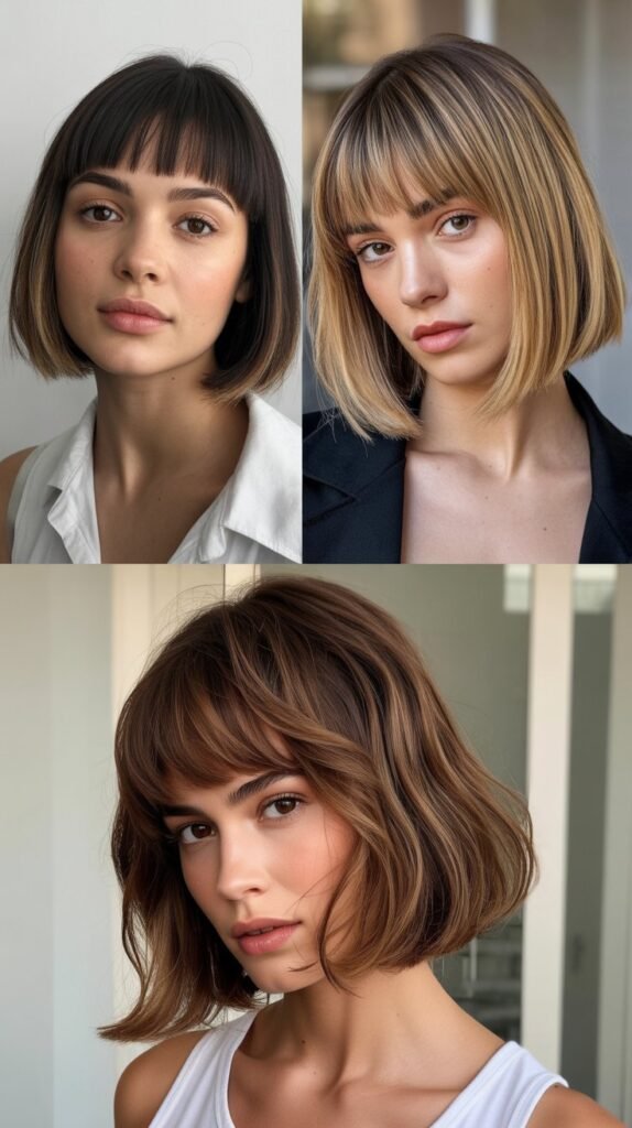  Uniform Bob With Textured Bangs