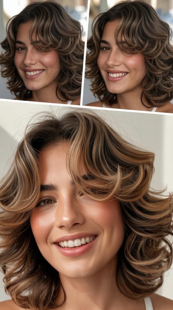 Layered Waves with Feathered Front Pieces