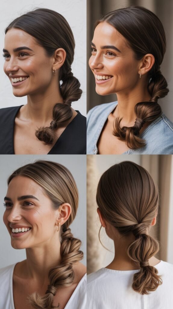 Twisted Low Ponytail