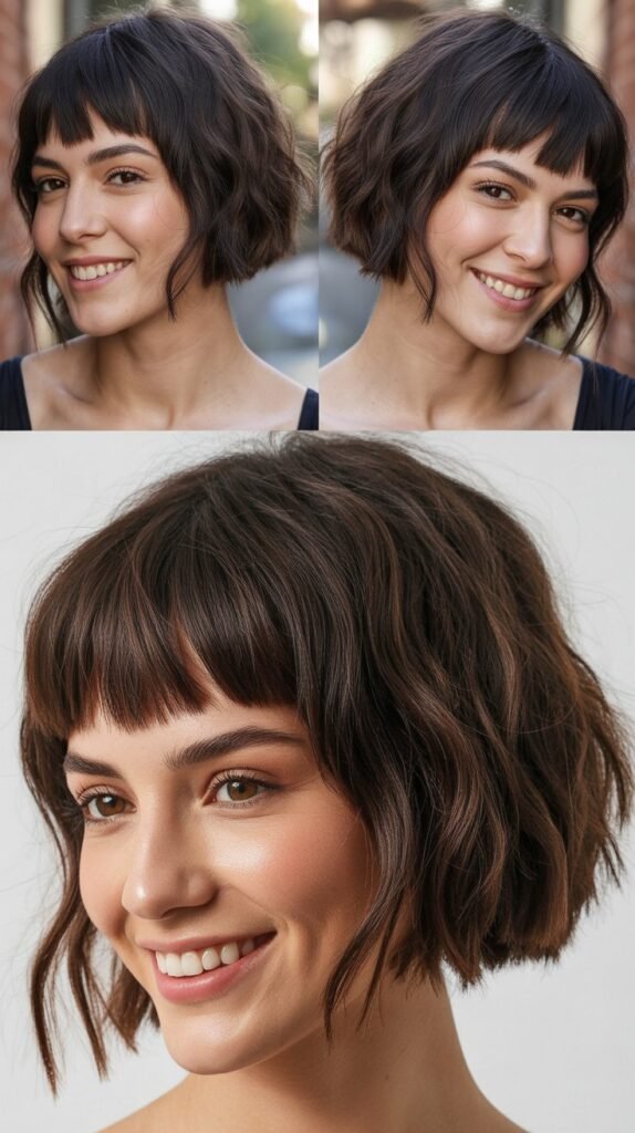  Choppy Micro Bangs with Edgy Bob