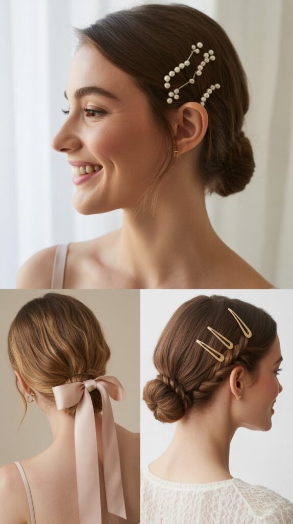Accessorized Low Bun