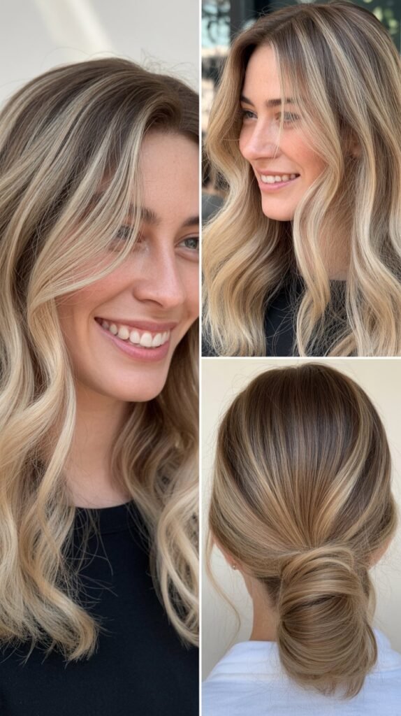 Beige Blonde Neutral Money Piece