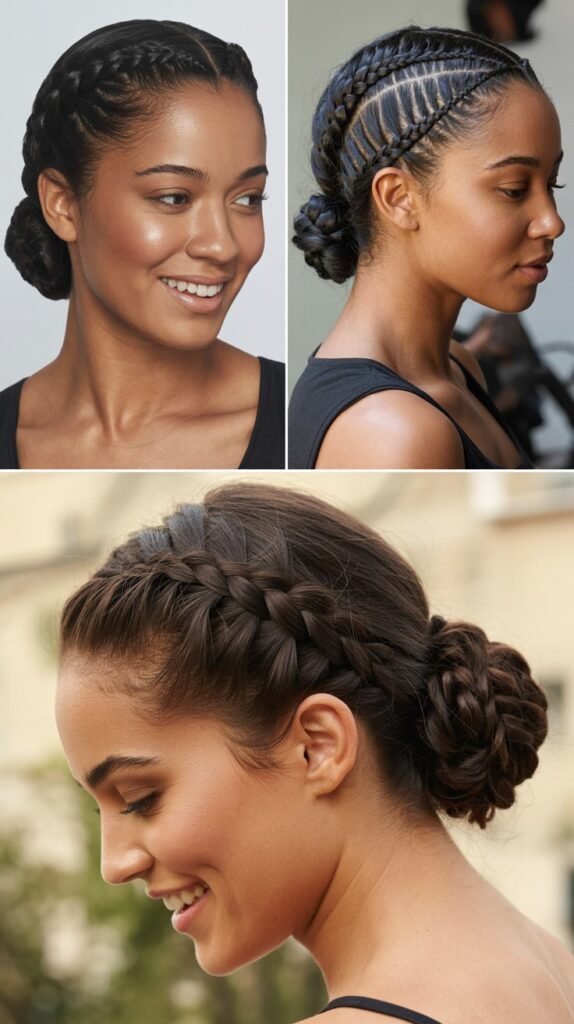Crown Braid with Low Bun