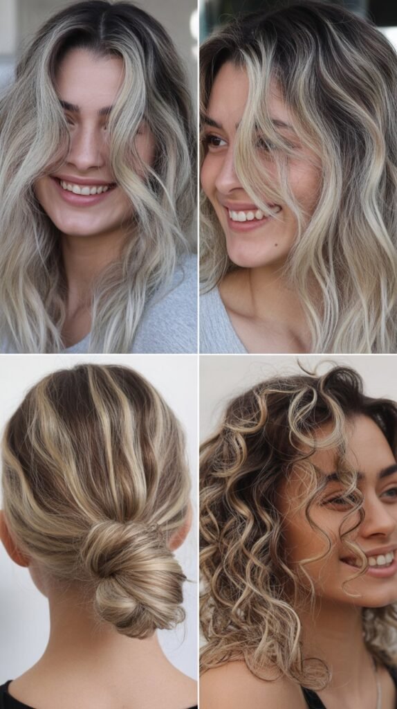  Icy Blonde Highlights for Cool Contrast