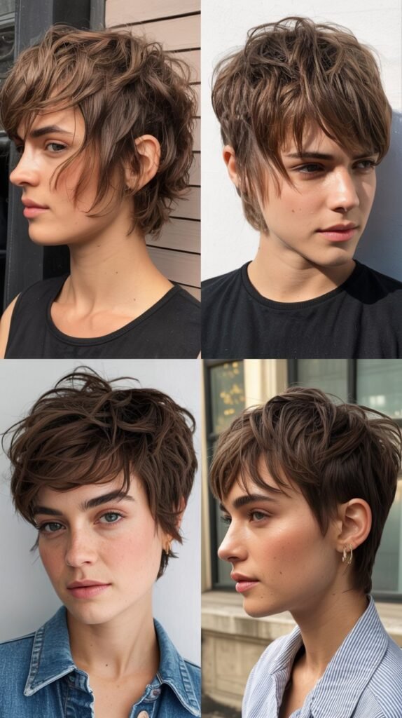 Short Choppy Wolf Cut