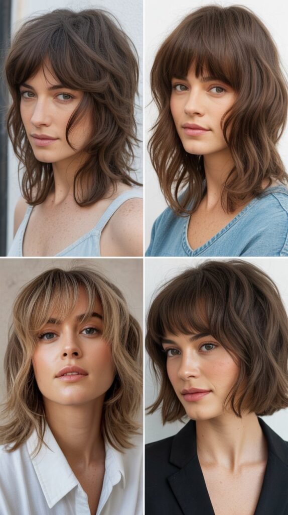 Arched Bangs with Layered Shag