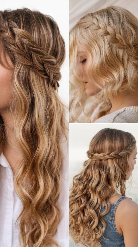 Braided Headband with Cascading Waves