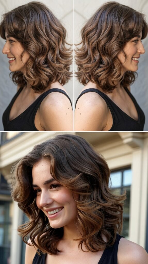  V-Shaped Cut for Thick Wavy Hair