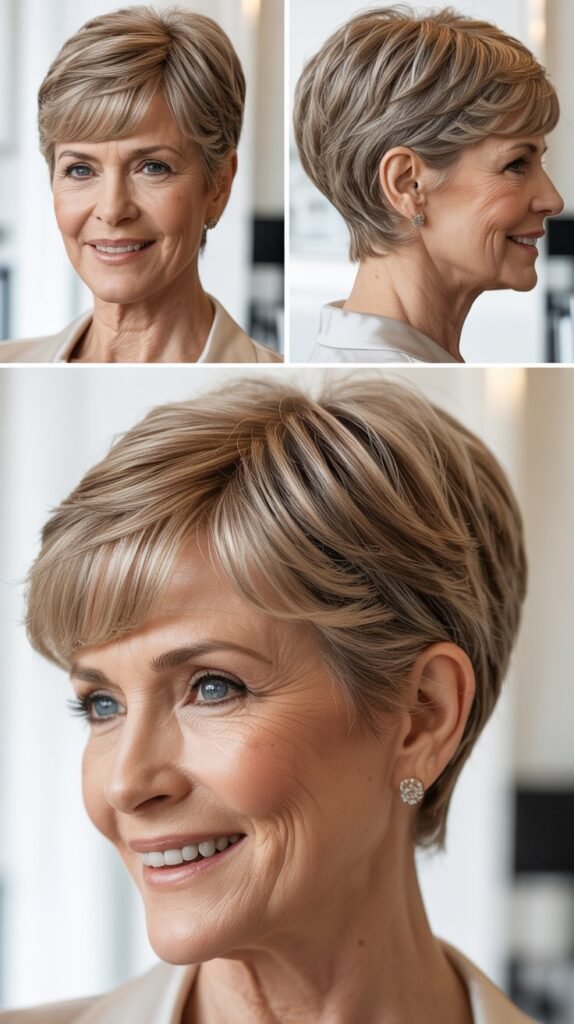 Sleek Pixie with Length on Top
