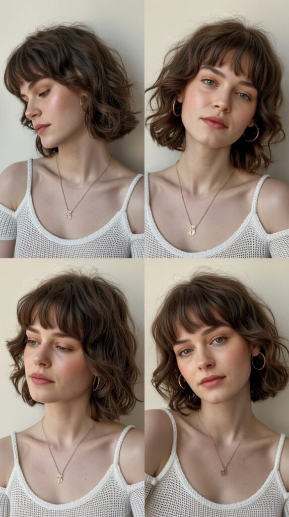 Baby Bangs with Tousled Bob