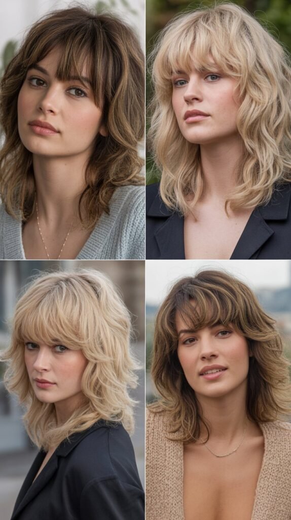 Bardot Bangs with Tousled Layers