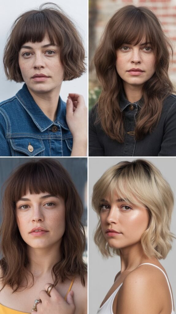  Blunt Bangs with Razor-Cut Layers