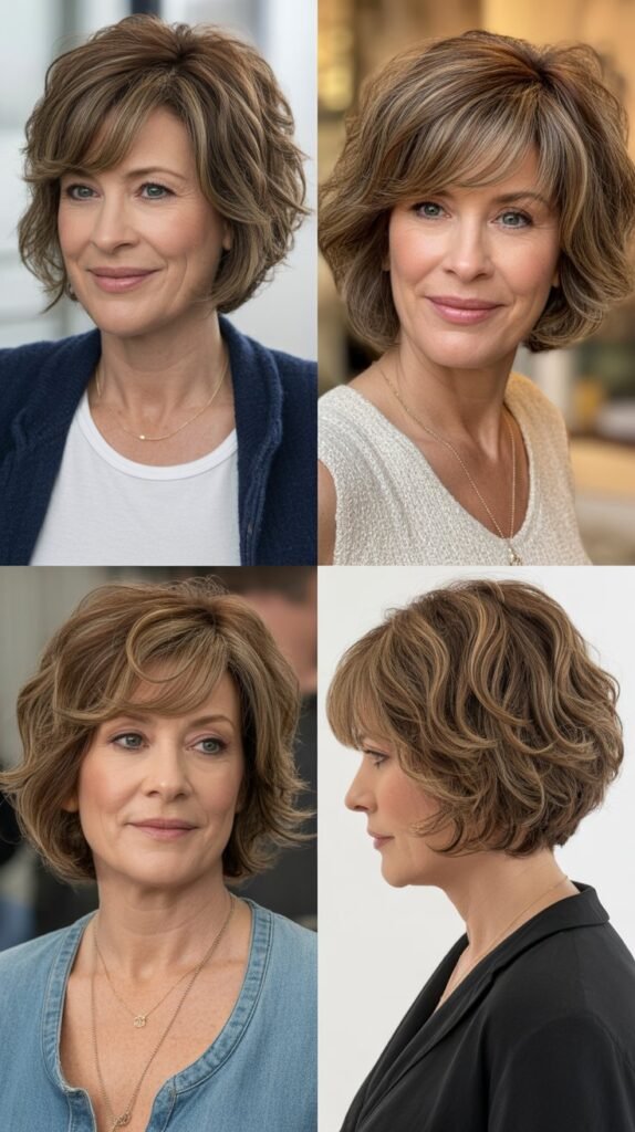 Tousled Bob with Highlights