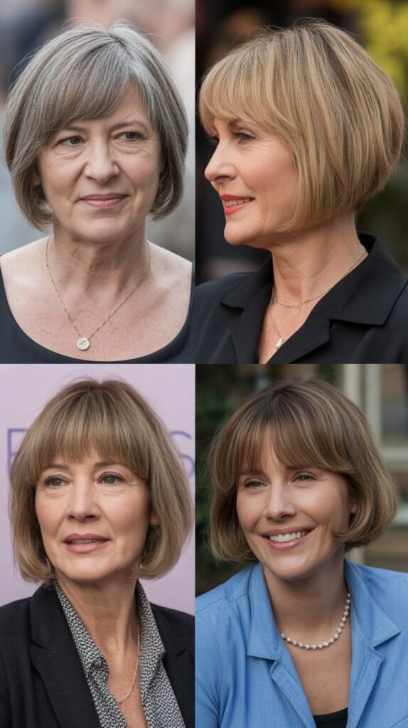 Chin-Length Bob with Bangs