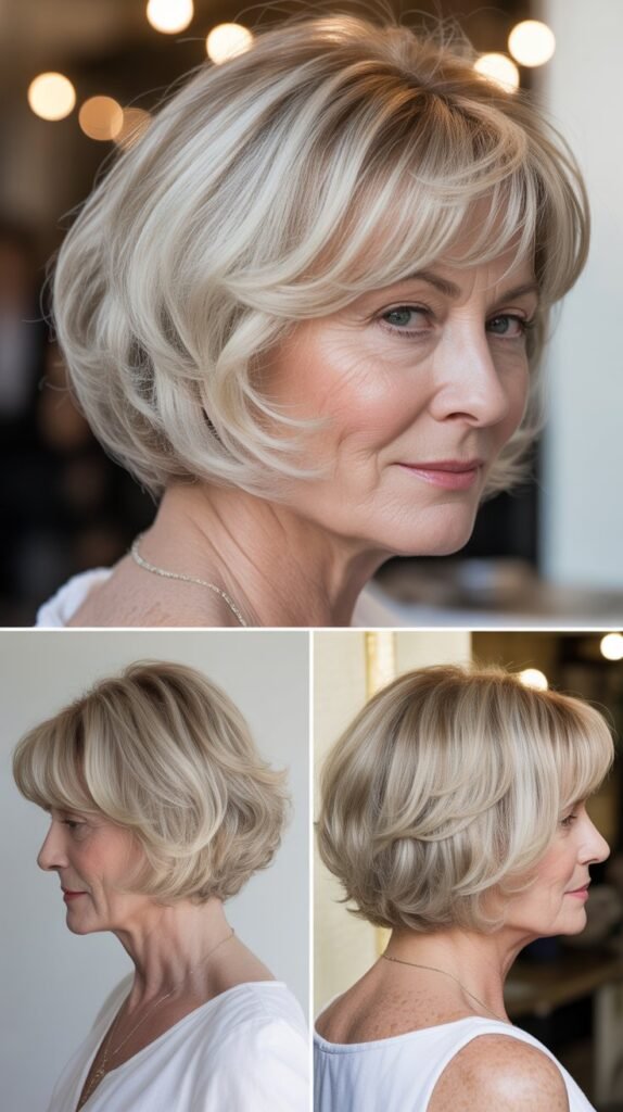 40. Razor-Cut Bob with Wispy Ends
