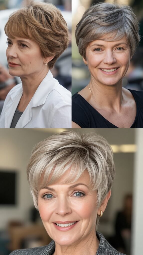 1. The Textured Pixie Cut with Volume at the Crown