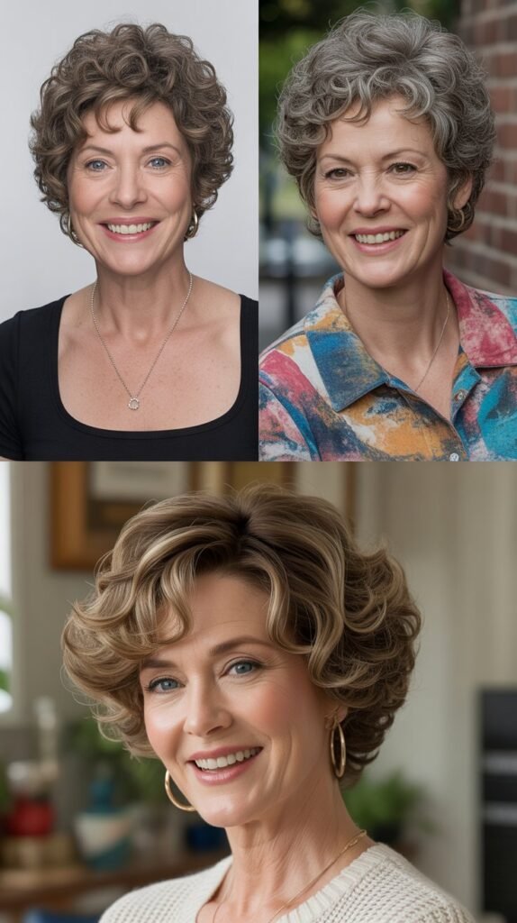 13. The Curly Pixie with Volume on Top