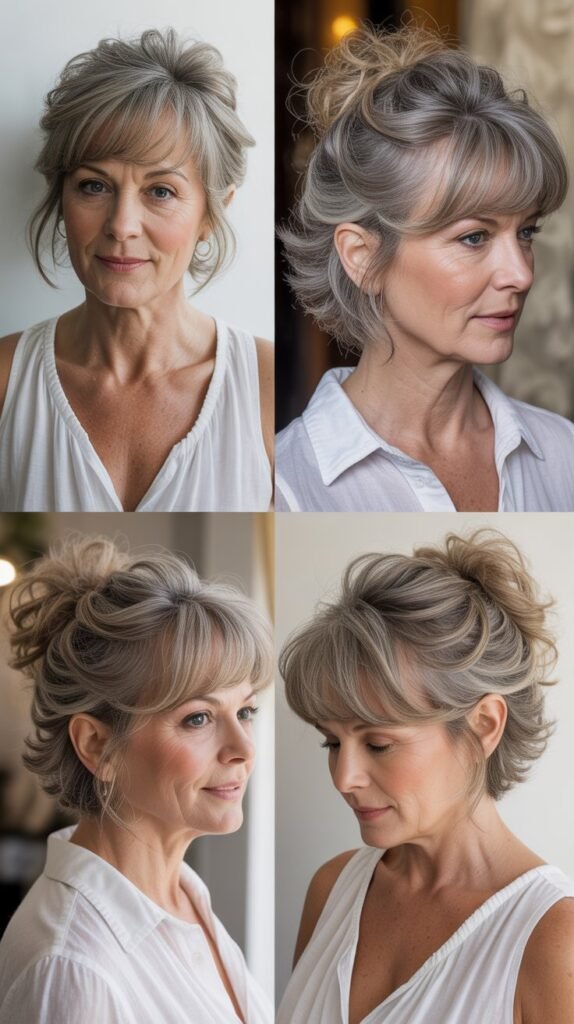 28. Messy Bun with Volume Framing