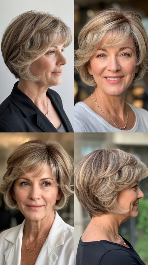 35. Layered Bob with Face-Framing Pieces