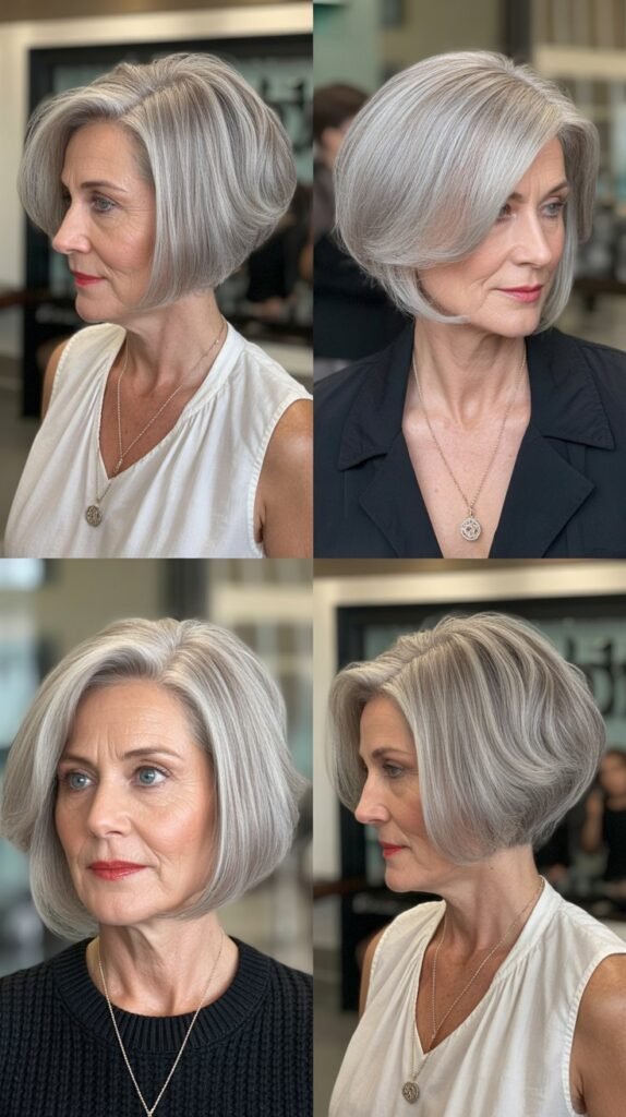 4. The Side-Swept Asymmetrical Bob