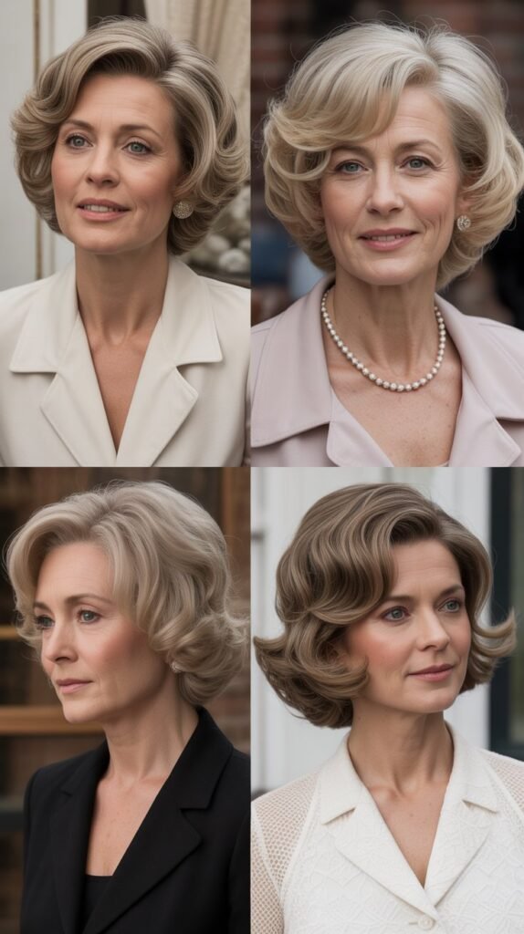 30. Soft Curls with Crown Teasing