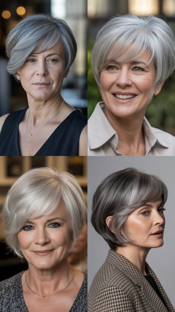 27. Side-Swept Pixie with Long Fringe