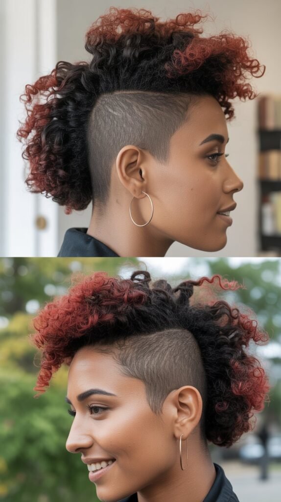 Curly Mohawk Fade Styling