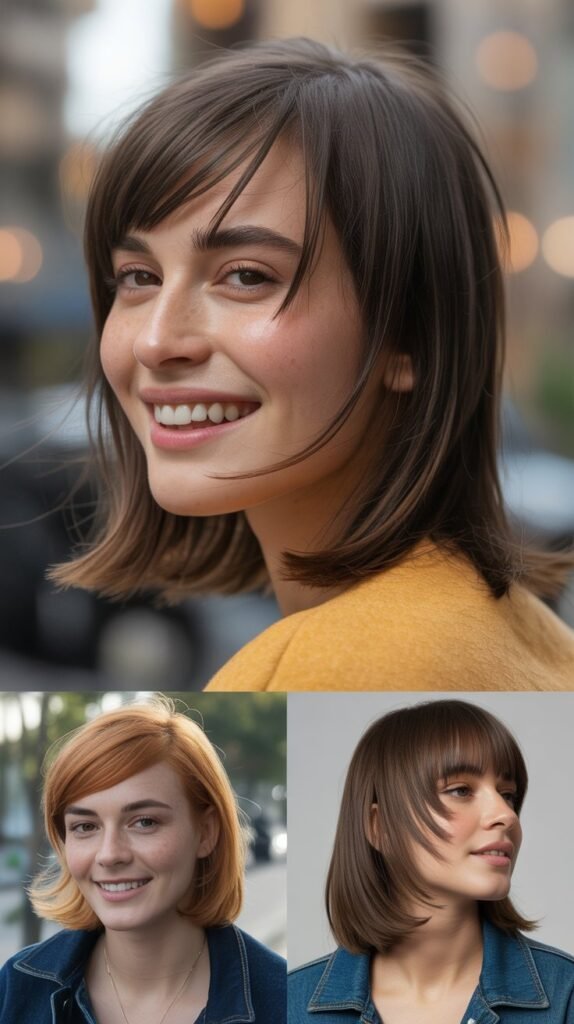  Diagonal Bangs with Asymmetric Cut