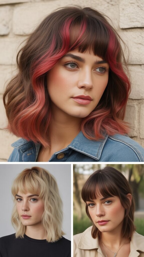 Graduated Bangs with Dimensional Color