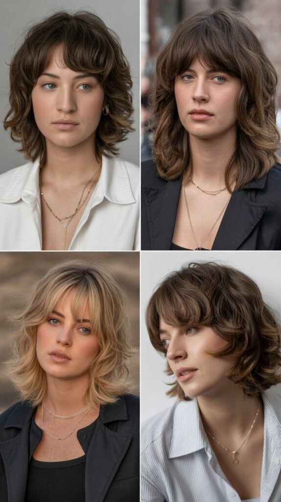 Layered Shag with Grown-Out Bangs