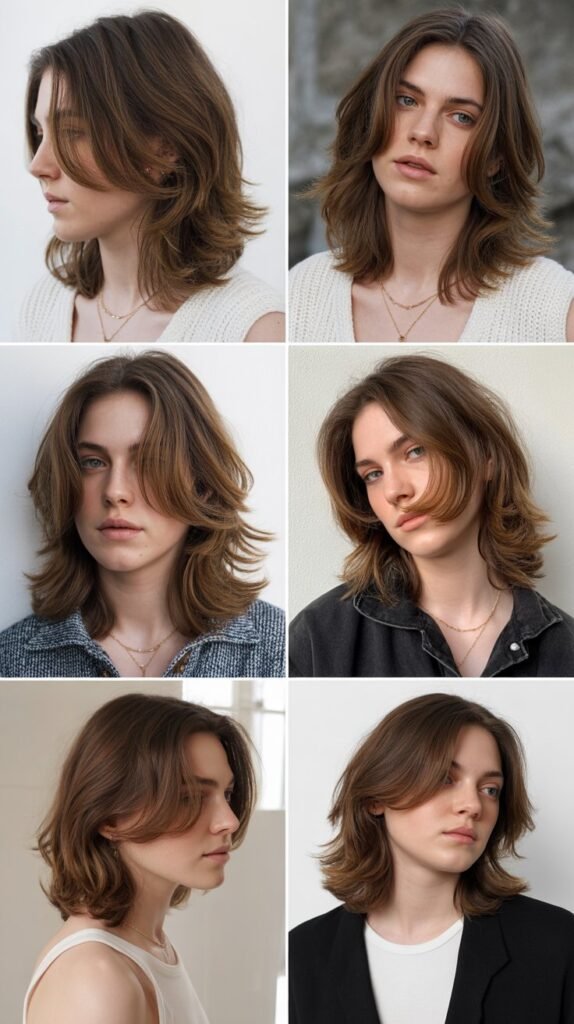  Layered Shoulder-Length Hair