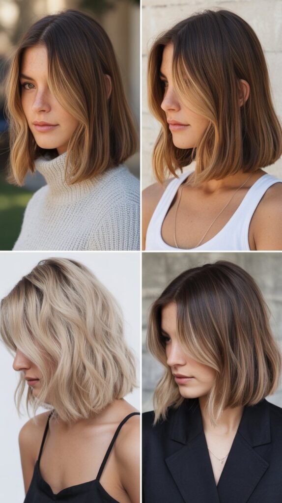 Long Bob with Highlights and Lowlights