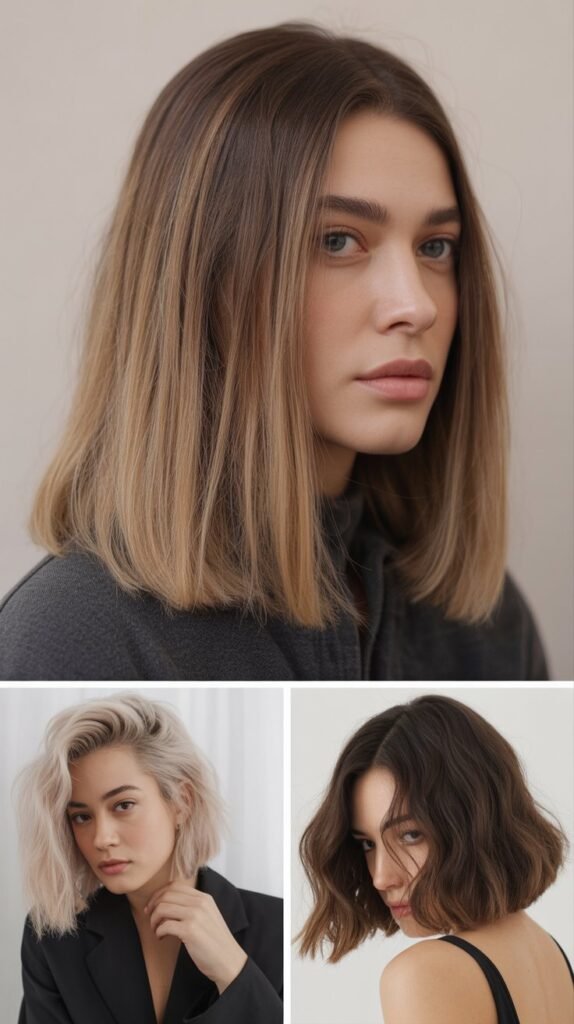 Long Bob with Root Tease