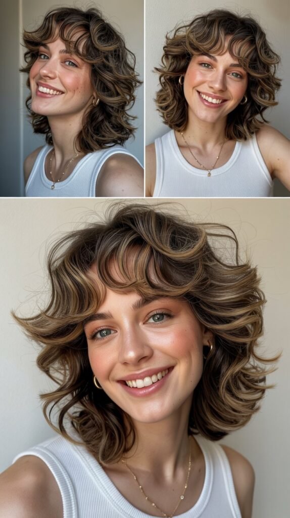 Messy Undone Waves with Textured Bangs