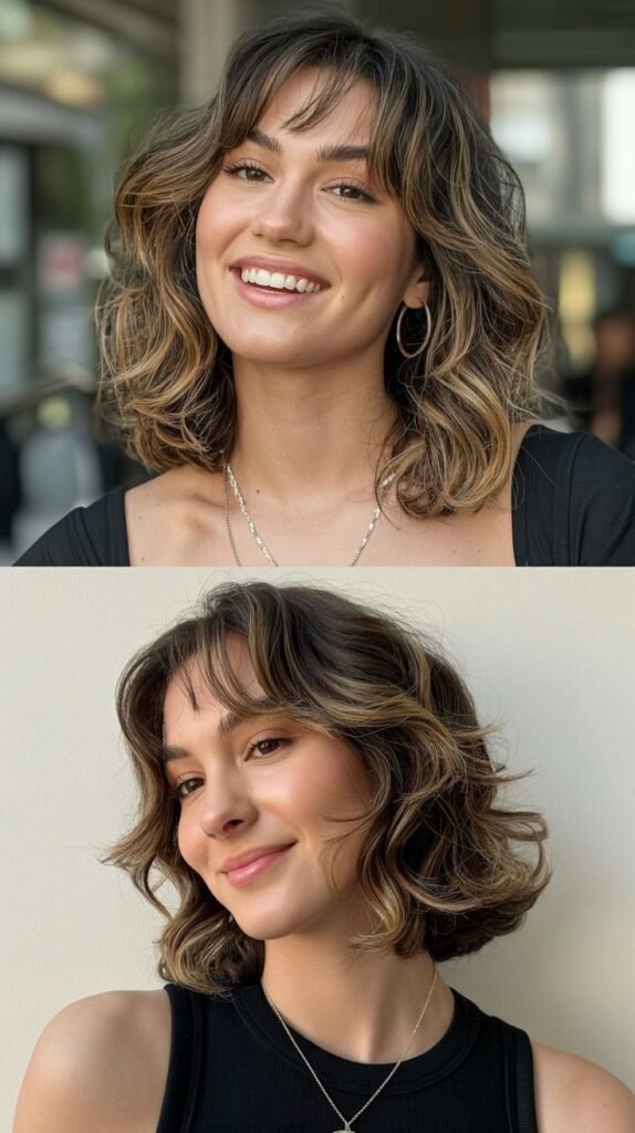 Peek-a-Boo Bangs with Medium Layers