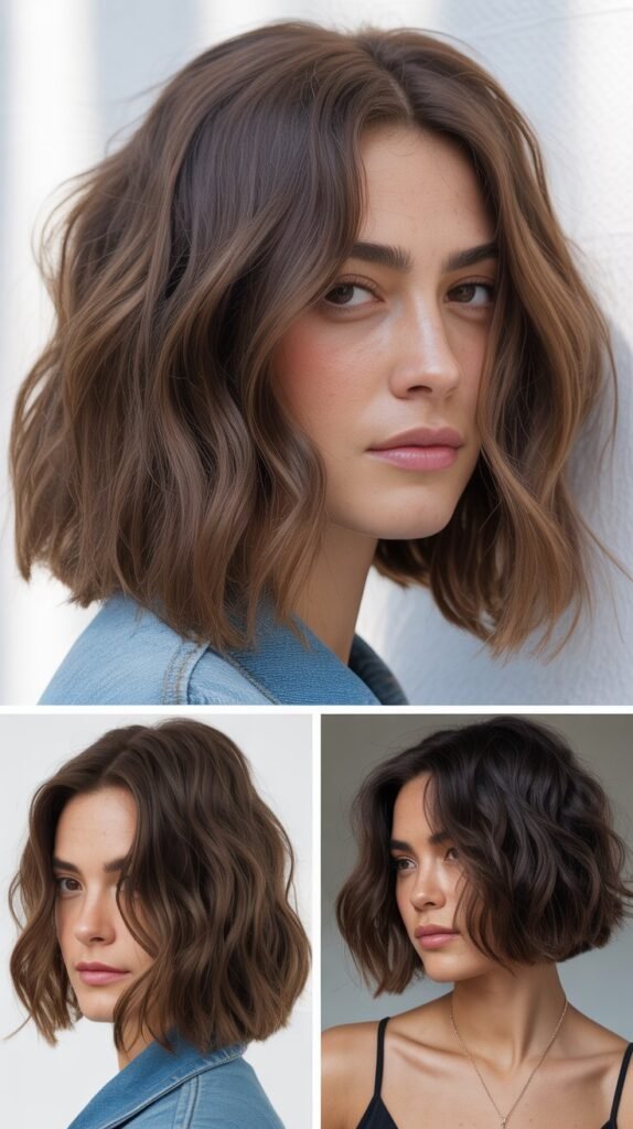 Piecey Textured Long Bob