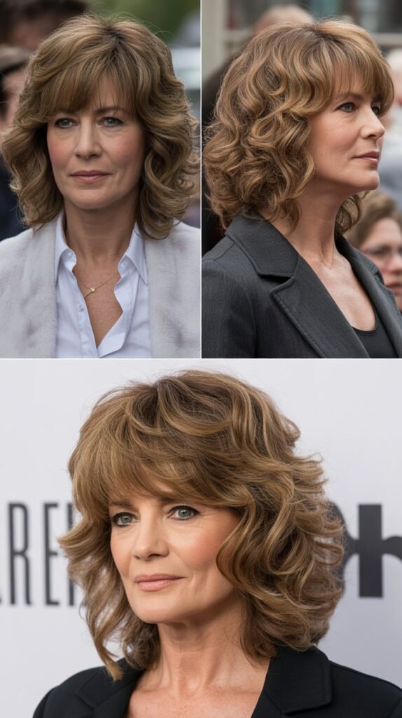 Feathered Bangs with Voluminous Waves