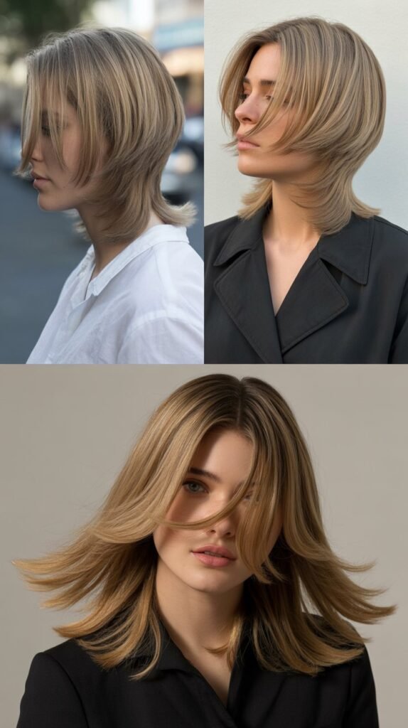 39. Medium Hair with Swoopy Layers