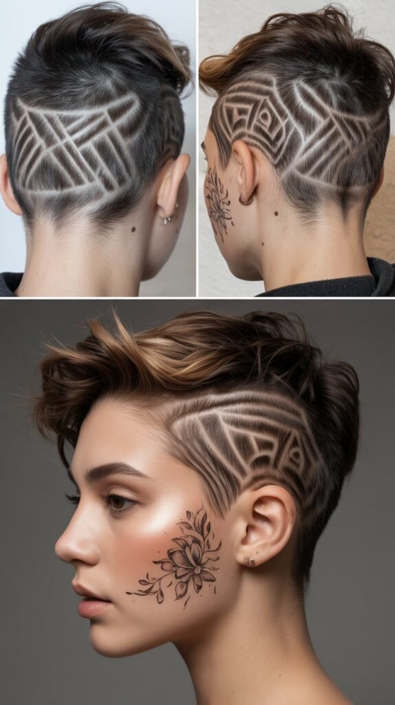 14. The Pixie with Shaved Designs