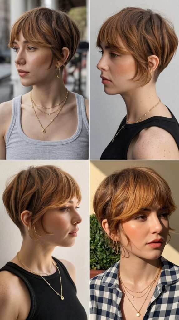 Pixie with Long Bangs