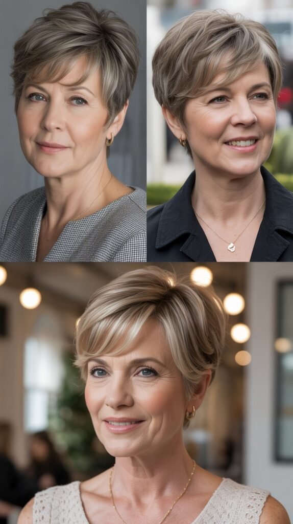 Textured Pixie with Side-Swept Bangs