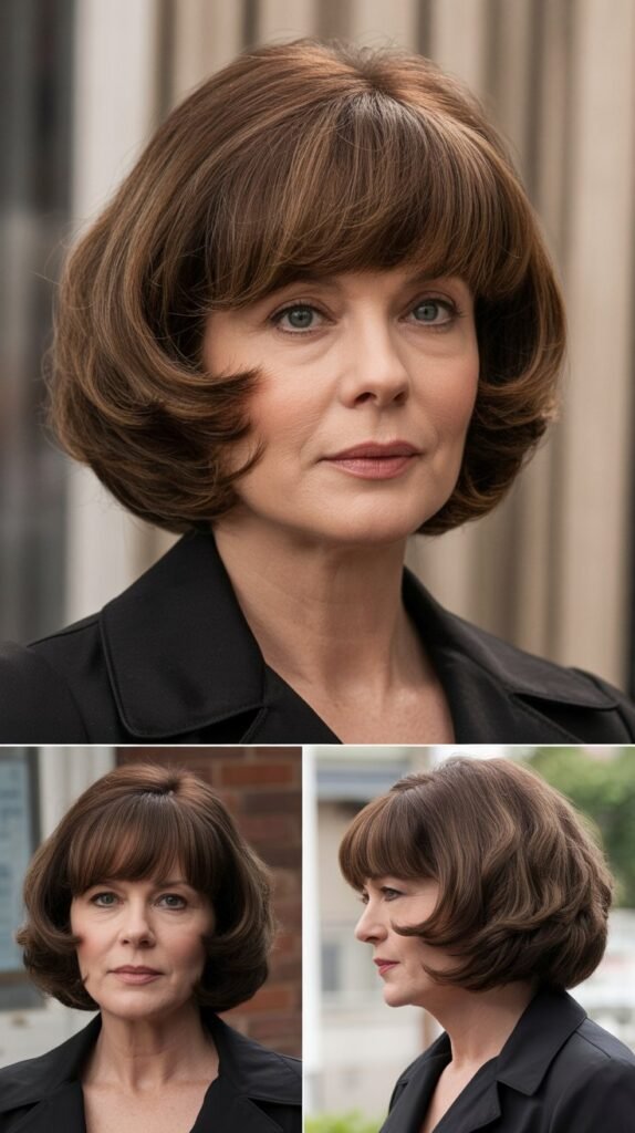  Medium Layers with Oval Bangs